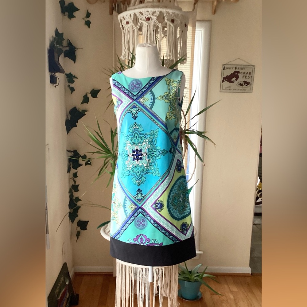 Dressbarn multi color dress size 4